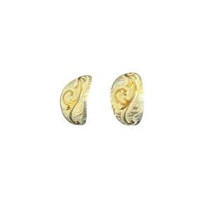 Vintage Montana Silversmiths Half Loop Silver And Gold Filigree Earrings